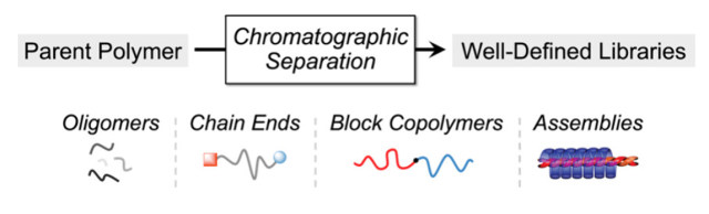 ToC of Chromatographic Separation: A Versatile Strategy to Prepare Discrete and Well-Defined Polymer Libraries